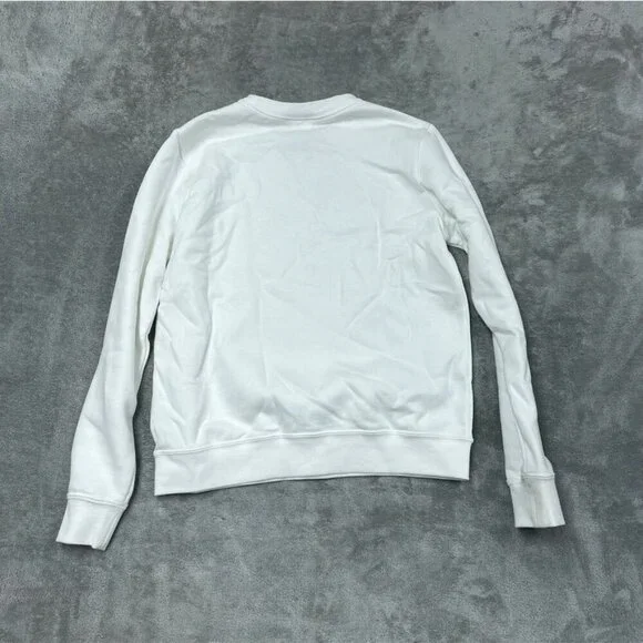 Nike Womens White Sweatshirt Logo Crewneck Small *flaw* d0973 - Picture 8 of 9